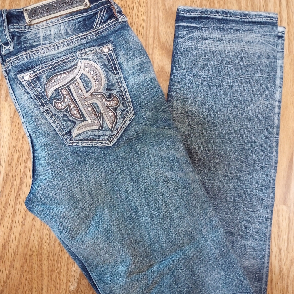 Rock Revival Blue Straight Leg Jeans
